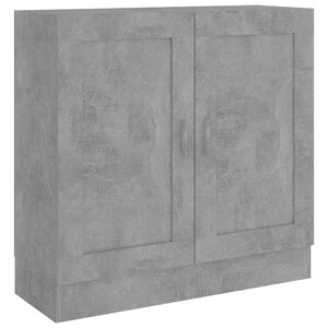 vidaXL B&uuml;cherschrank Betongrau 82,5x30,5x80 cm Holzwerkstoff
