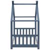 vidaXL Kinder-Bettgestell Grau Massivholz Kiefer 80 x 160 cm