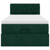 vidaXL Ottoman-Bett mit Matratze Dunkelgr&uuml;n 90x200 cm Samt