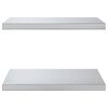 vidaXL Wandregale 2 Stk. 50x40 cm Silbern Edelstahl