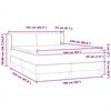 vidaXL Boxspringbett mit Matratze Dunkelgrau 160x220 cm Samt