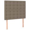 vidaXL Boxspringbett mit Matratze Taupe 100x200 cm Stoff
