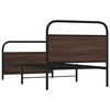 vidaXL Bettgestell ohne Matratze 100x190 cm Braun Eichen-Optik