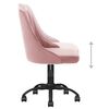 vidaXL Esszimmerst&uuml;hle 4 Stk. Drehbar Rosa Samt