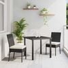 vidaXL Garten Essgruppe 3 pcs Schwarz Pulverbeschichteter Stahl