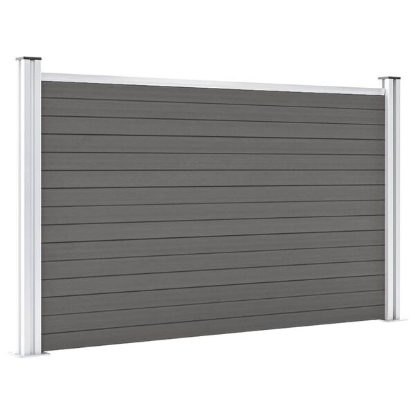 vidaXL Gartenzaun WPC 180×105 cm Grau