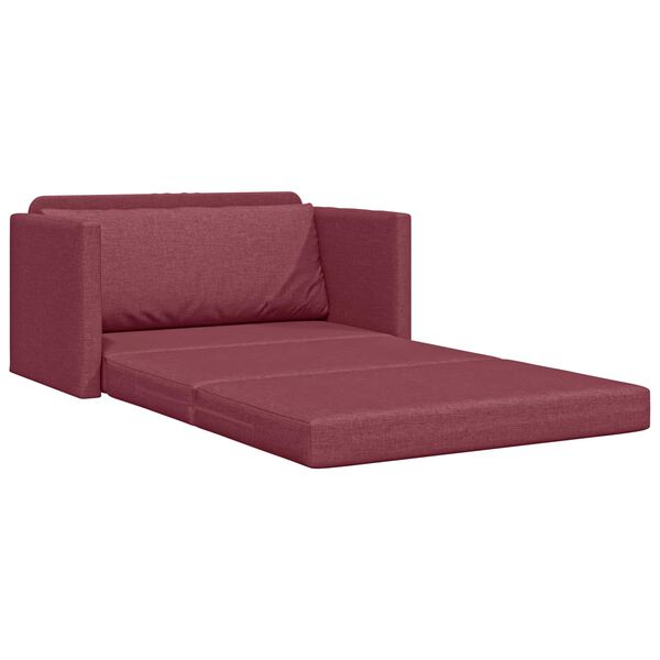 vidaXL Schlafsofa 110cm Weinrot Stoff