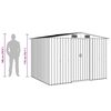 vidaXL Gartenschuppen Grau Metall 257 x 205 x 178 cm