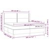 vidaXL Boxspringbett mit Matratze Schwarz 200x200 cm Stoff