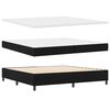 vidaXL Boxspringbett mit Matratze Schwarz 200 x 200 cm Stoff