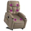 vidaXL Massagesessel mit Aufstehhilfe Elektrisch Cappuccino Kunstleder