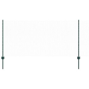 vidaXL Sechseckzaun mit Pfosten 10 x 1 m PVC-beschichteter Stahl Gr&uuml;n