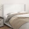 vidaXL Kopfteil mit Ohren Wei&szlig; 203x16x118/128 cm Kunstleder