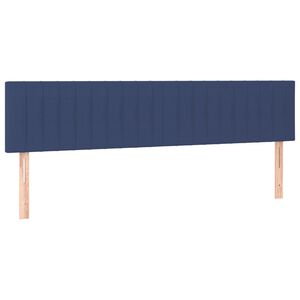 vidaXL Kopfteile 2 Stk. Blau 80x5x78/88 cm Stoff