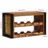 vidaXL Weinregal Braun 100 x 45 x 33 cm Massives Altholz