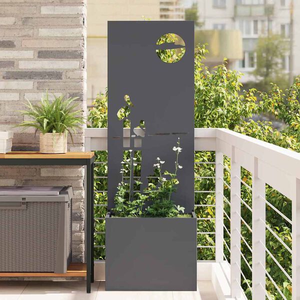 vidaXL Garten Sichtschutz-Leinwand Anthrazit 50 x 140 cm