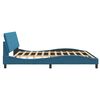 vidaXL Bettgestell ohne Matratze "Hanko" Blau 200x200 cm Samt