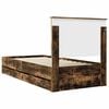 vidaXL Bettrahmen Ger&auml;ucherte Eiche 90 x 200 cm Ingenieurs Holz