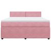 vidaXL Boxspringbett mit Matratze Rosa 180x200 cm Samt