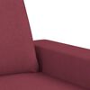 vidaXL 3-Sitzer-Sofa mit Hocker Weinrot 180 cm Stoff
