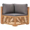 vidaXL 7-tlg. Garten-Lounge-Set mit Kissen Dunkelgrau Massivholz Teak