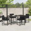 vidaXL Garten Essgruppe 5 pcs Schwarz Poly-Rattan