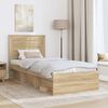 vidaXL Bettrahmen Sonoma-Eiche 75 x 190 cm Massives Kiefernholz