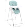 vidaXL Baby-Hochstuhl T&uuml;rkis Aluminium