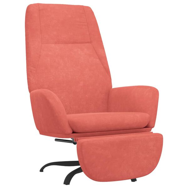vidaXL Relaxsessel mit Fu&szlig;st&uuml;tze Rosa Samt