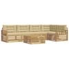 vidaXL Outdoor-Sofagarnitur 6 stk. Wei&szlig; und Beige Polyester
