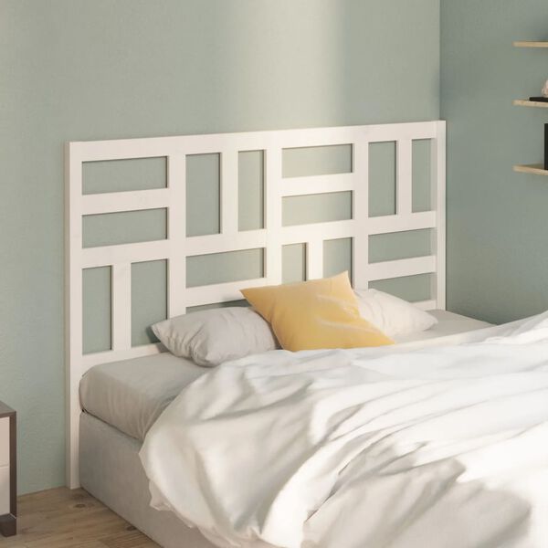 vidaXL Bett-Kopfteil Wei&szlig; 141x4x104 cm Massivholz Kiefer
