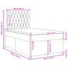 vidaXL Boxspringbett mit Matratze Dunkelgrau 120x190 cm Stoff