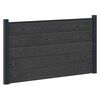 vidaXL zaunset 180 x 105 cm WPC und Aluminium Schwarz