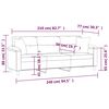 vidaXL 3-Sitzer-Sofa mit Kissen Dunkelgrau 210 cm Mikrofasergewebe