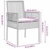 vidaXL Garten Essgruppe 3 pcs Braun Poly-Rattan