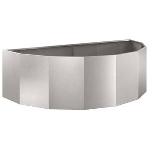 vidaXL Pflanzk&uuml;bel Silber 120 x 60 x 35 cm Edelstahl
