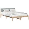 vidaXL Bettgestell Braun und hellgrau 160 x 200 cm Massivholz Kiefer