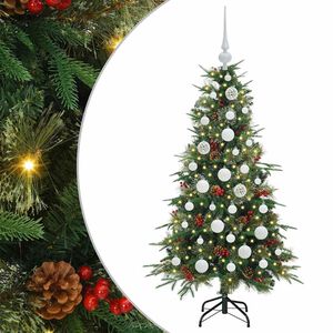 vidaXL K&uuml;nstlicher klappbarer Weihnachtsbaum Gr&uuml;n 120 cm PE und PVC