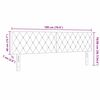 vidaXL LED Kopfteil mit LED-Lichtleisten Dunkelblau 180 cm Polyester
