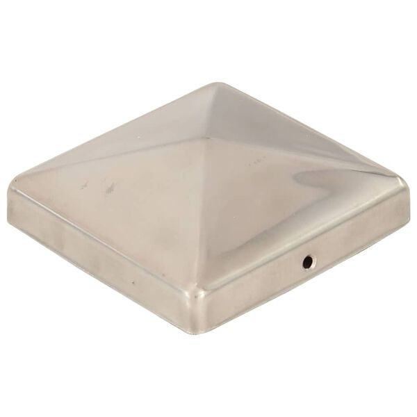 vidaXL Pfostenkappen 6 Stk. Pyramide Edelstahl 101 x 101 mm