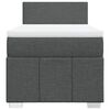vidaXL Boxspringbett mit Matratze Dunkelgrau 90x200 cm Stoff