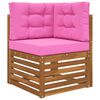 vidaXL Sofakissen f&uuml;r drau&szlig;en 3 pcs Rosa Polyester