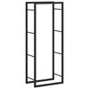 vidaXL Brennholzregal Mattschwarz 50x28x132 cm Stahl