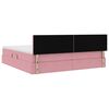 vidaXL Aufbewahrungsbett mit Matratze Rosa 200 x 200 cm Samt