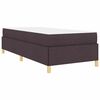 vidaXL Bettrahmen mit Matratze Dunkelbraun 90 x 190 cm Stoff