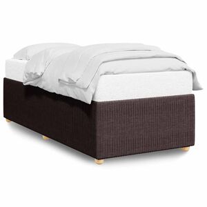 vidaXL Bettgestell ohne Matratze Dunkelbraun 80x200 cm Stoff