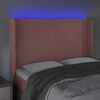 vidaXL LED Kopfteil Rosa 147x16x118/128 cm Samt