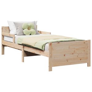 vidaXL Bettrahmen mit Kopfteil Braun 80 x 200 cm Holzwerkstoff