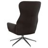 vidaXL Relaxsessel mit Hocker Gl&auml;nzend Braun Kunstleder