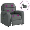 vidaXL Massage-Relaxsessel, Stoff, Dunkelgrau